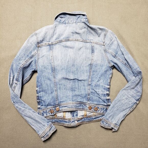 H&M Jean Jacket - Denim Jacket Size 6, Blue - Picture 2 of 9